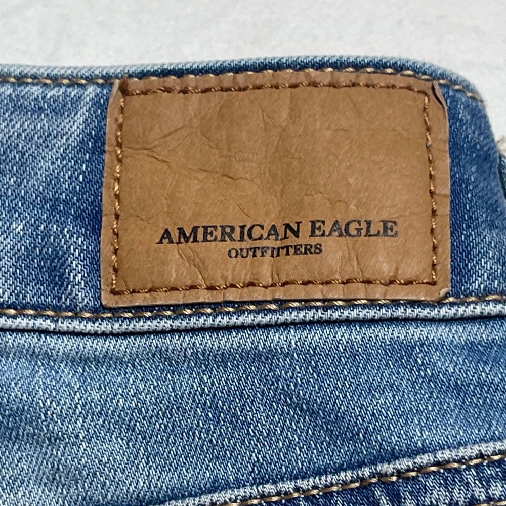 American Eagle Outfitters Light Blue Distressed Women's Jeggings - Picture 13 of 14